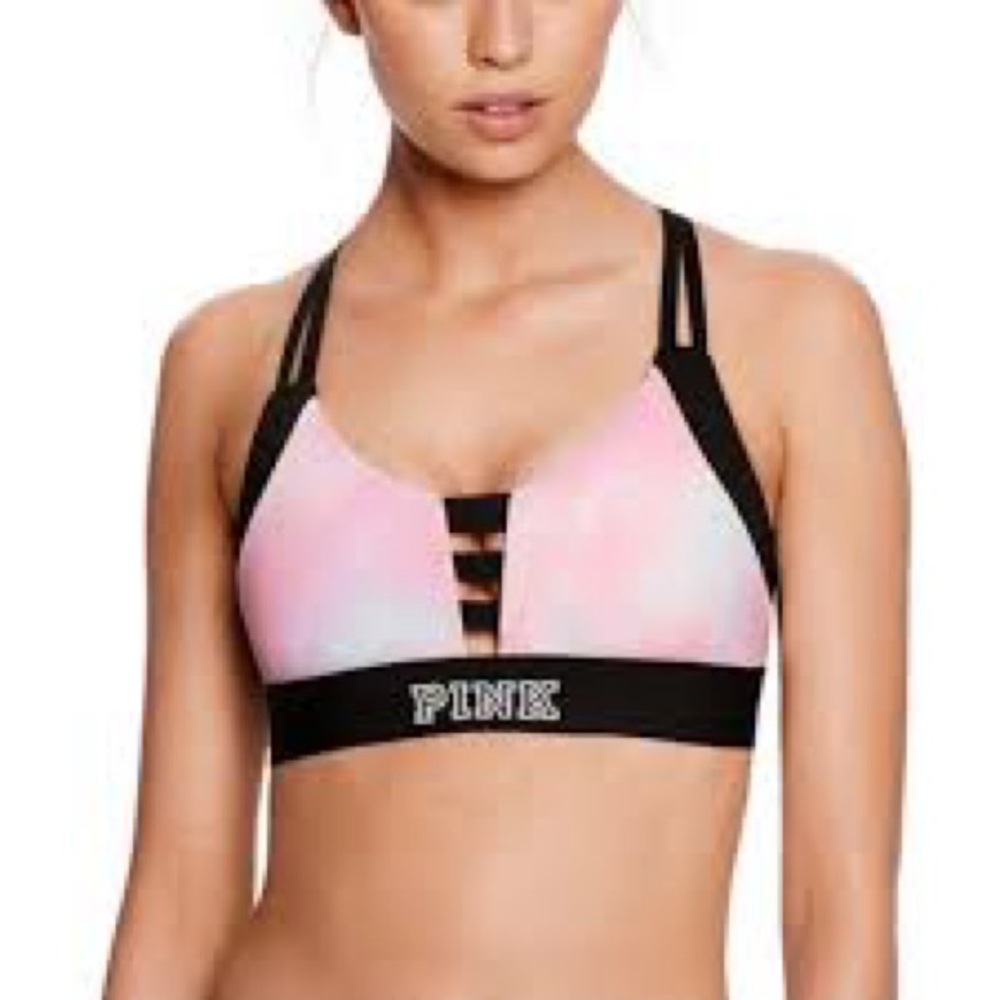 NWOT PINK Victoria's Secret ultimate pastel tie-dye Sports Bra